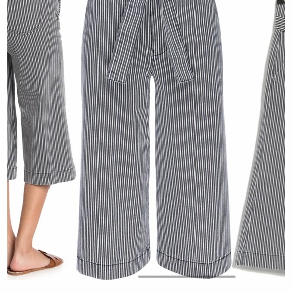 Frame | Stripped Belted Culottes New With Tags NWT Size 25 Wide Leg Style - Picture 9 of 12